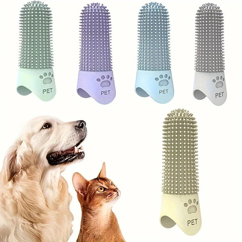 Gentle Silicone Finger Toothbrush for Dogs and Cats