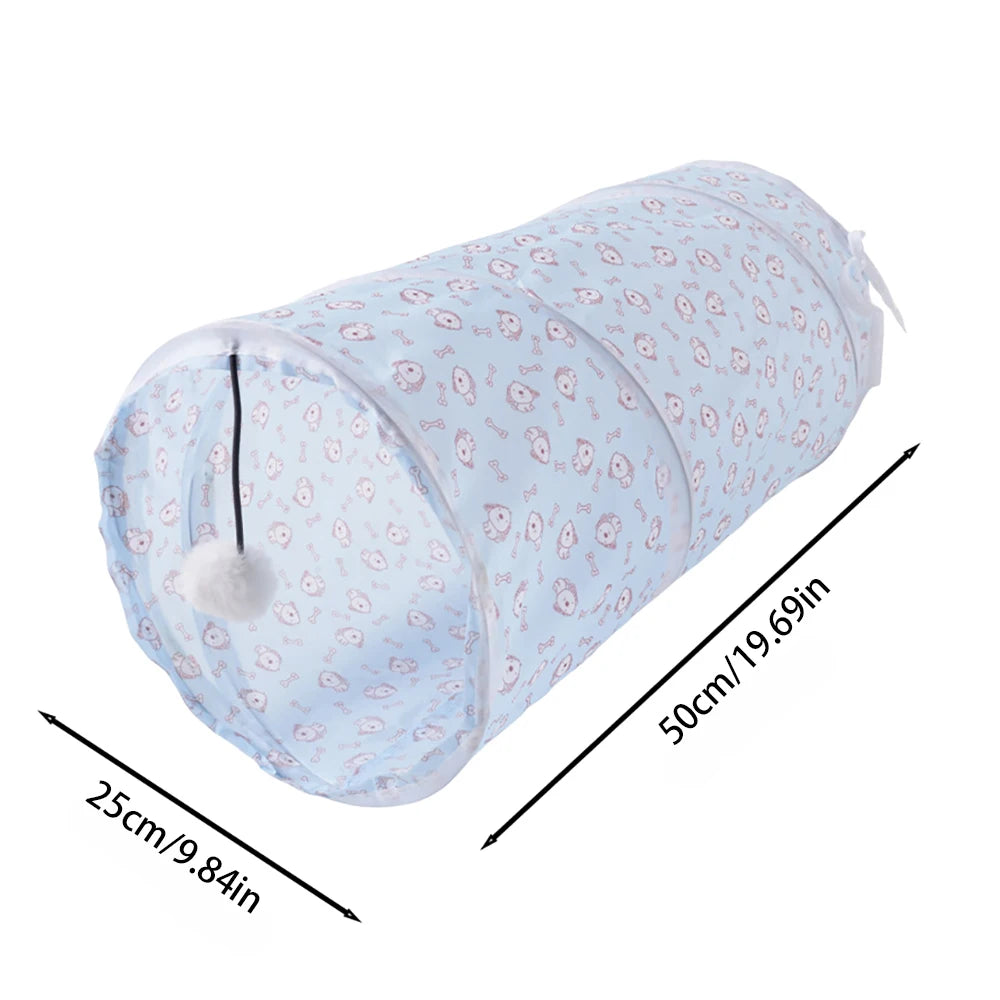 Cat Tunnel Toy Cat Tunnel Tube Foldable Cat Toys Kitty Training Interactive Fun Toy Tunnel Bored for Puppy Kitten Pet Supplies Cat Accessories