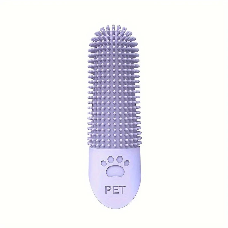 Silicone Dog Finger Toothbrush Soft Silicone Dog Toothbrush 360° Finger Toothbrush for Dogs Cats Durable Pet Finger Brush Tooth Cleaning Tool for All Breeds