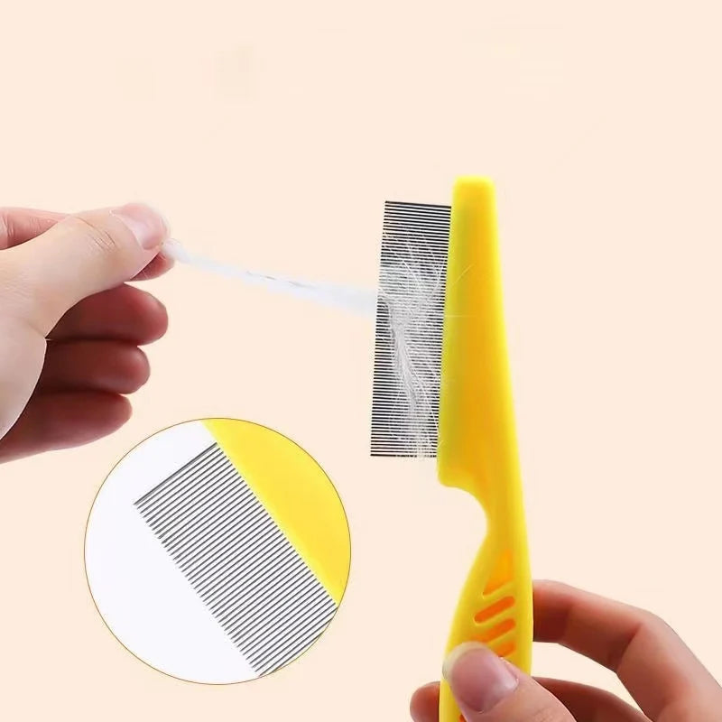 Pet Flea Comb 1/2pc Pet Hair Shedding Comb Stainless Steel Flea Comb for Cat Dog Pet Comfort Flea Hair Grooming Comb Dog Brush Grooming Tools