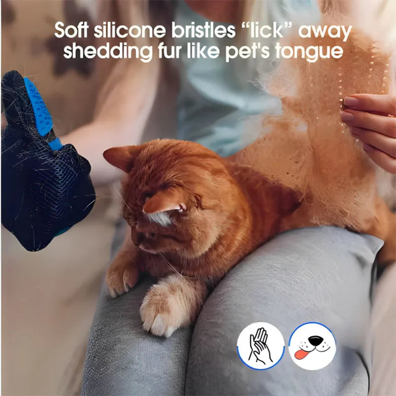 Gentle Deshedding Grooming Glove – Effortless Pet Care for Your Furry Friends