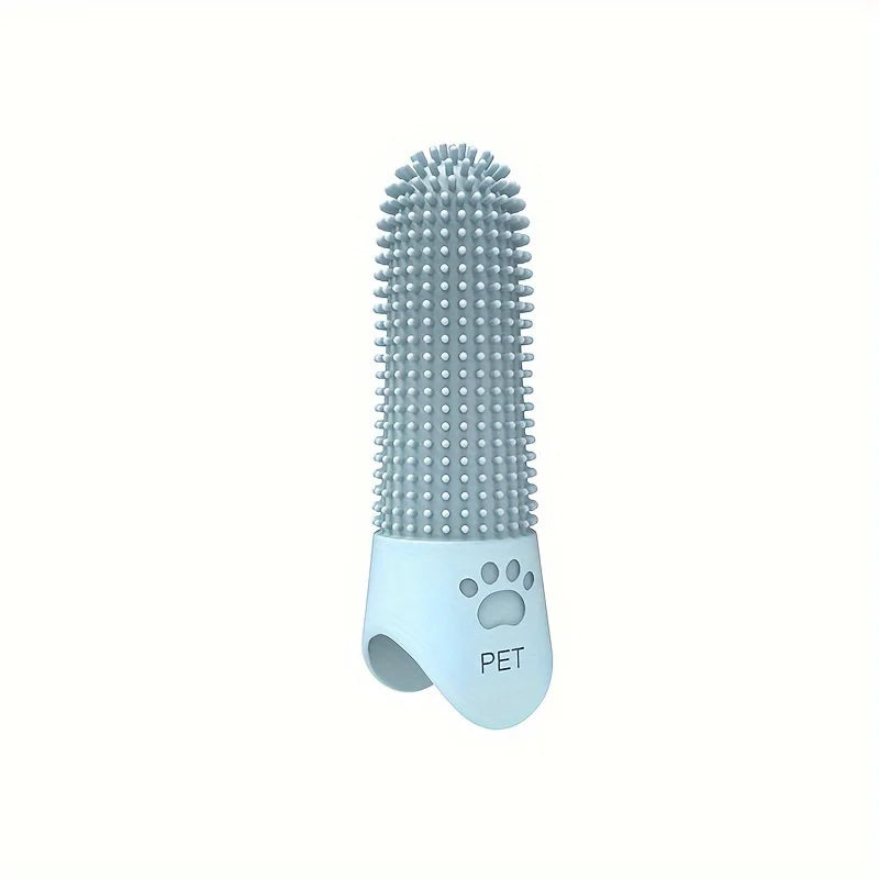 Silicone Dog Finger Toothbrush Soft Silicone Dog Toothbrush 360° Finger Toothbrush for Dogs Cats Durable Pet Finger Brush Tooth Cleaning Tool for All Breeds