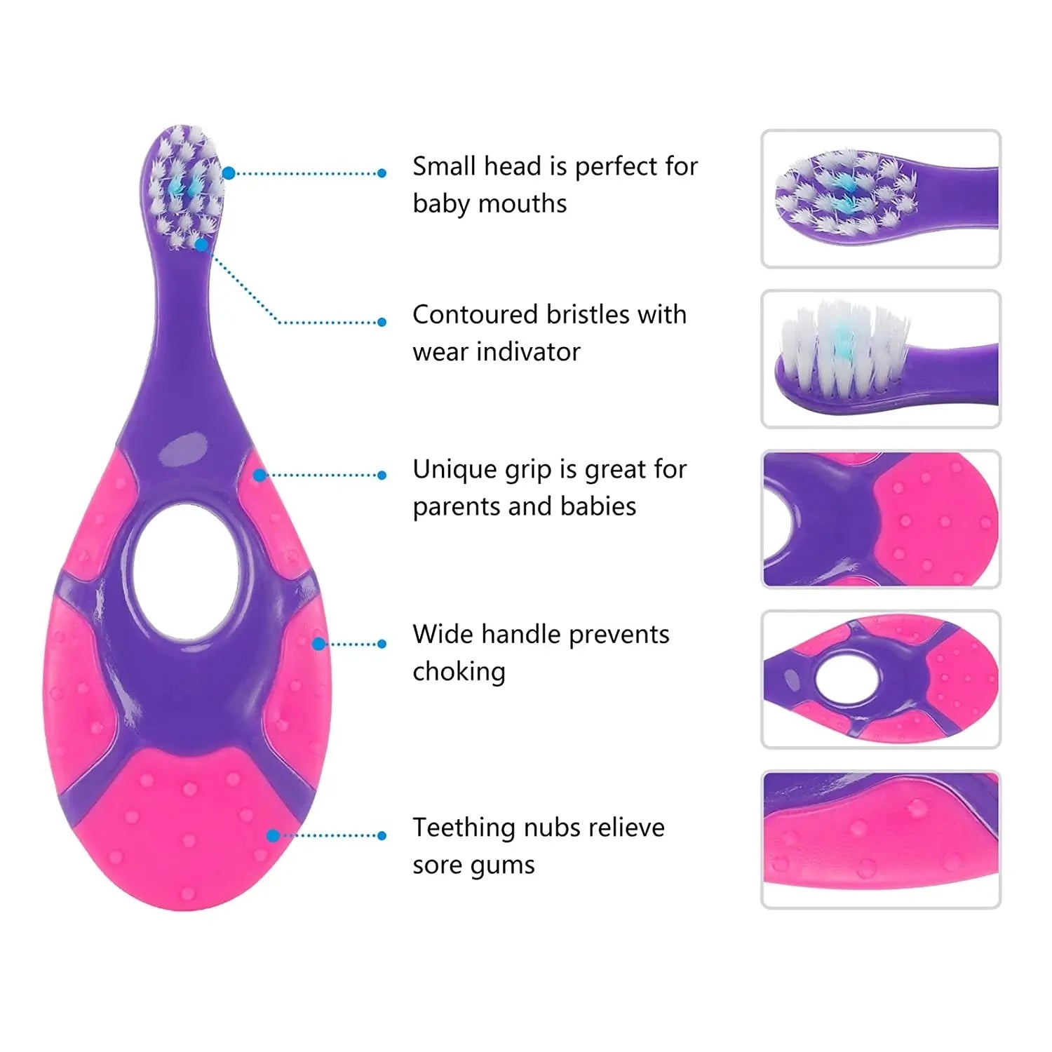 Kids Toothbrush Toothbrush Children With Soft Bristles BPA-Free Toddler Toothbrush Training Deciduous Teeth Toothbrush