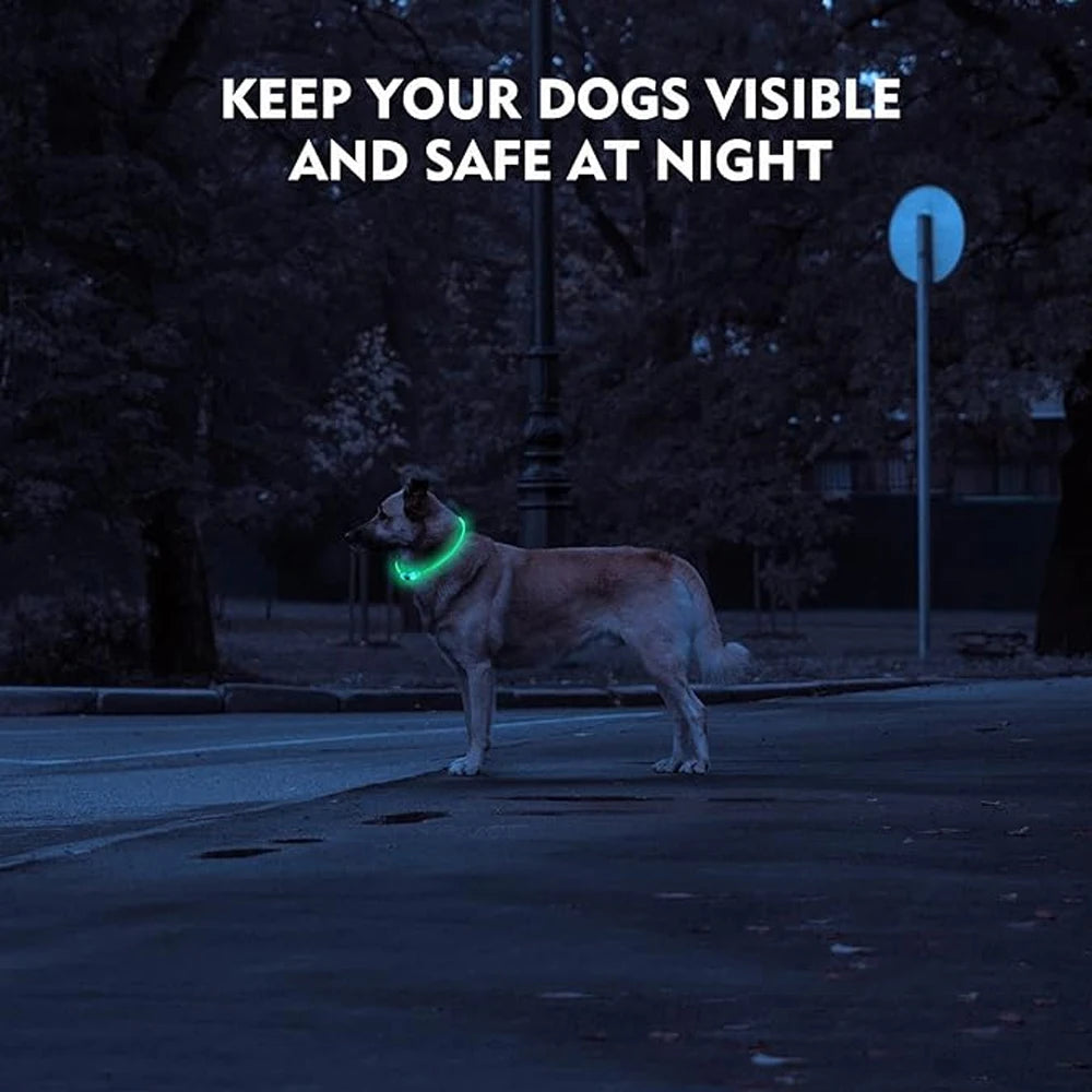 USB LED Dog Collar Led Dog Collar Luminous Usb Cat Dog Collar 3 Modes Led Light Glowing Loss Prevention LED Collar For Dogs Pet Dog Accessories