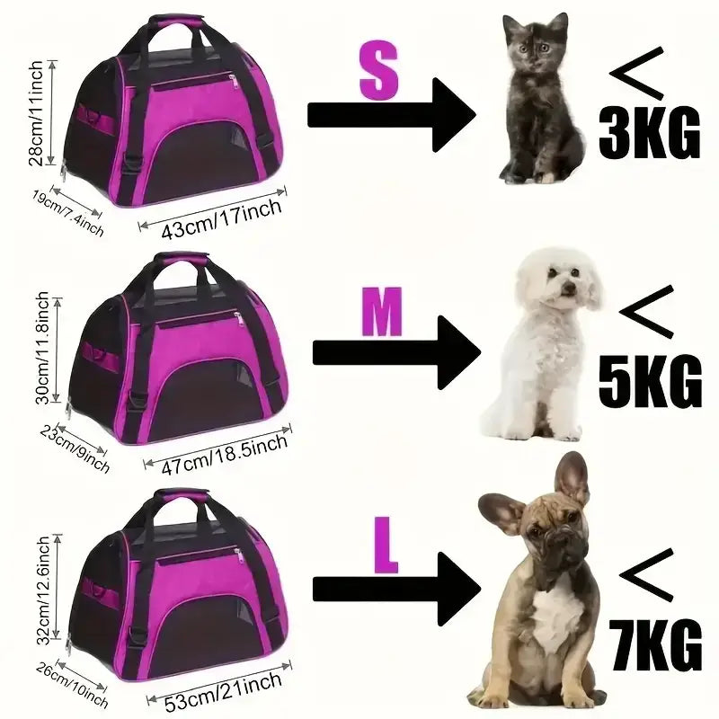 Portable Pet Carrier Bag Pet Puppy Travel Bags Breathable Mesh Small Dog Cat Dogs Outdoor Tent Carrier Outgoing Pets Handbag