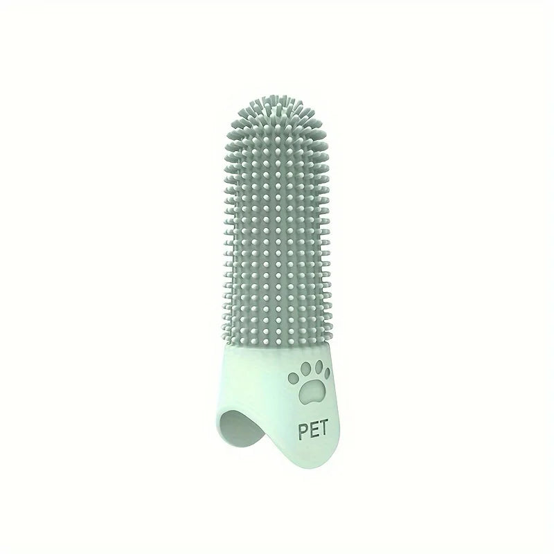 Silicone Dog Finger Toothbrush Soft Silicone Dog Toothbrush 360° Finger Toothbrush for Dogs Cats Durable Pet Finger Brush Tooth Cleaning Tool for All Breeds