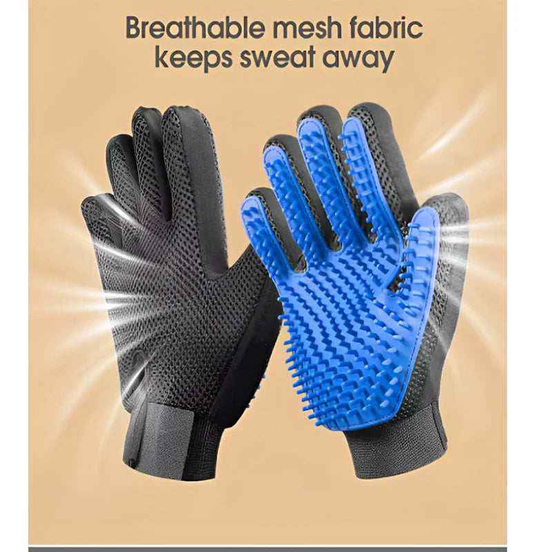 Gentle Deshedding Grooming Glove – Effortless Pet Care for Your Furry Friends