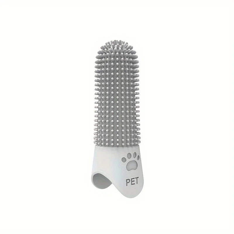 Silicone Dog Finger Toothbrush Soft Silicone Dog Toothbrush 360° Finger Toothbrush for Dogs Cats Durable Pet Finger Brush Tooth Cleaning Tool for All Breeds