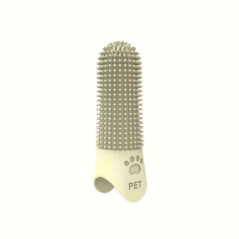 Silicone Dog Finger Toothbrush Soft Silicone Dog Toothbrush 360° Finger Toothbrush for Dogs Cats Durable Pet Finger Brush Tooth Cleaning Tool for All Breeds