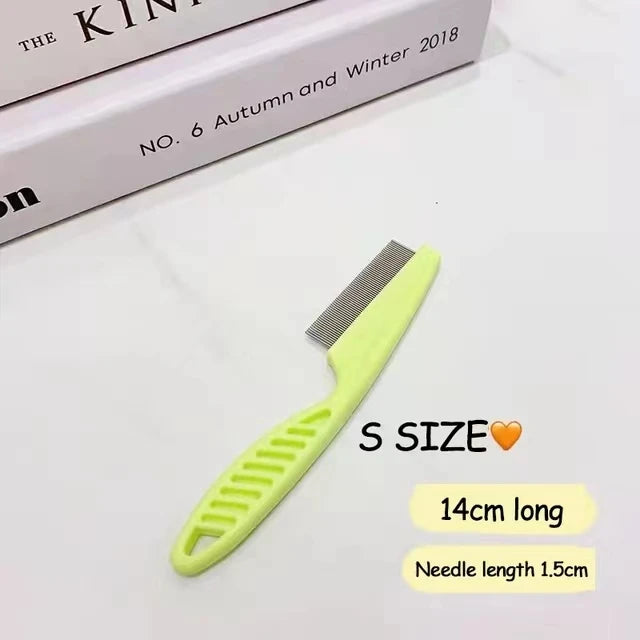 Pet Flea Comb 1/2pc Pet Hair Shedding Comb Stainless Steel Flea Comb for Cat Dog Pet Comfort Flea Hair Grooming Comb Dog Brush Grooming Tools