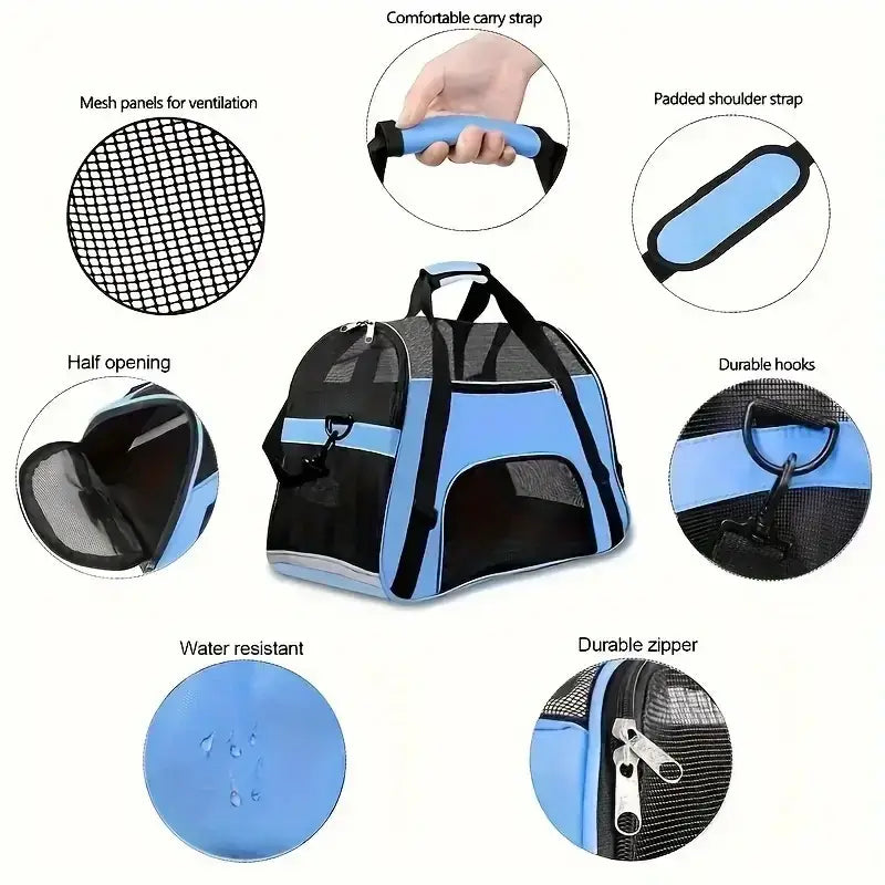 Portable Pet Carrier Bag Pet Puppy Travel Bags Breathable Mesh Small Dog Cat Dogs Outdoor Tent Carrier Outgoing Pets Handbag