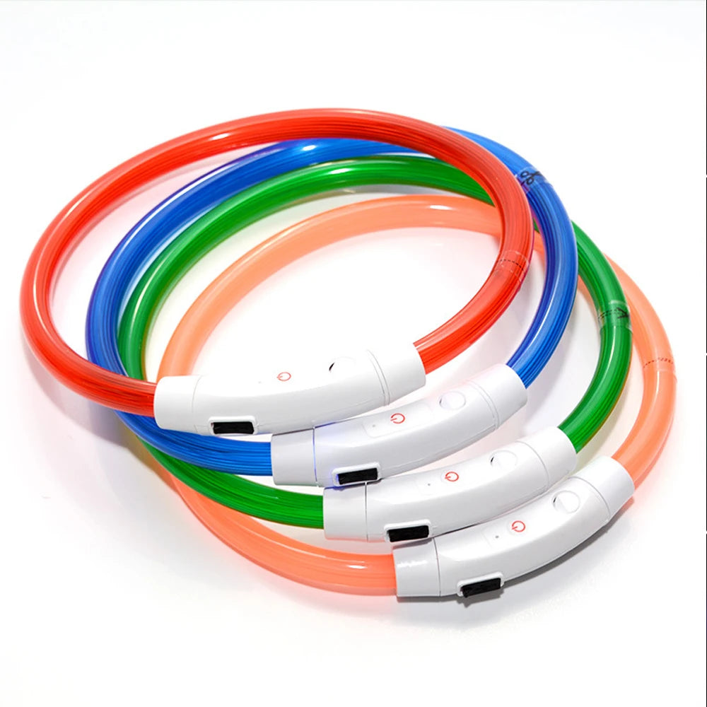 USB LED Dog Collar Led Dog Collar Luminous Usb Cat Dog Collar 3 Modes Led Light Glowing Loss Prevention LED Collar For Dogs Pet Dog Accessories