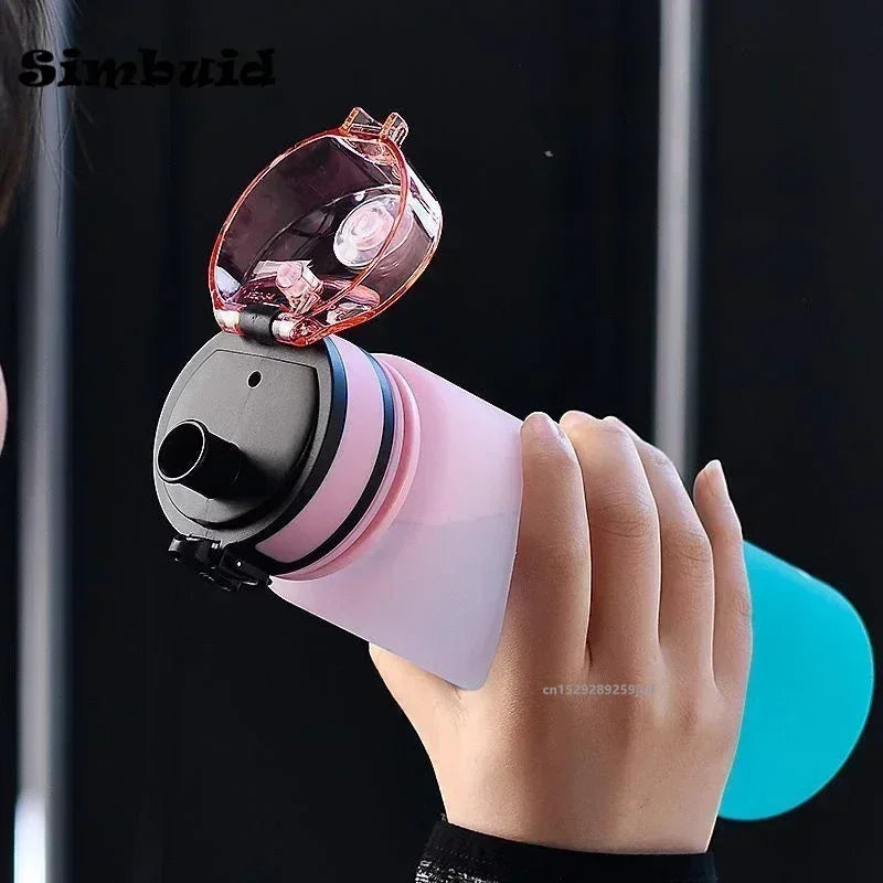 1 Liter Sports Water Bottley Sports Water Bottle Leak Proof Colorful Plastic Cup Drinking Outdoor Travel Portable Gym Fitness Jugs